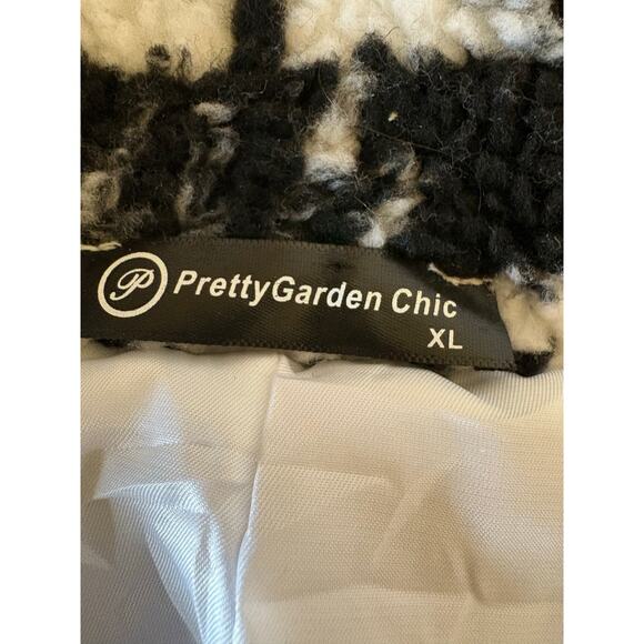 Pretty  Garden Chic lined jacket  XL black and white - Picture 2 of 9